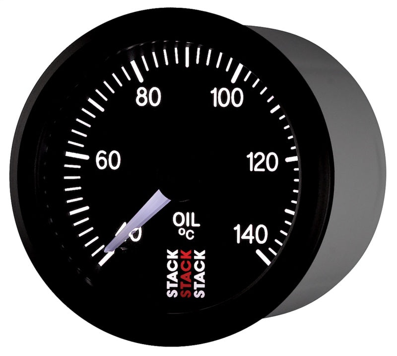 Autometer Stack 52mm 40-140 Deg C 1/8in NPTF Male Pro Stepper Motor Oil Temp Gauge - Black Gauges AutoMeter