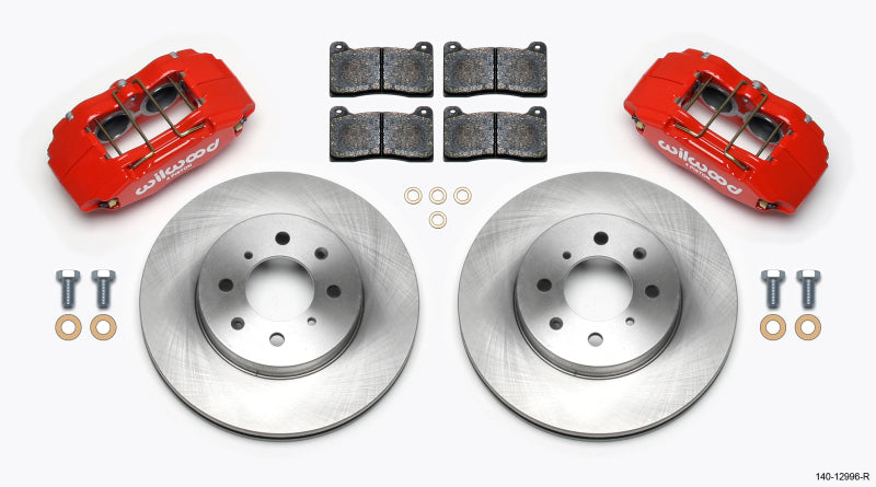 Wilwood DPHA Front Caliper & Rotor Kit Red Honda / Acura w/ 262mm OE Rotor Big Brake Kits Wilwood