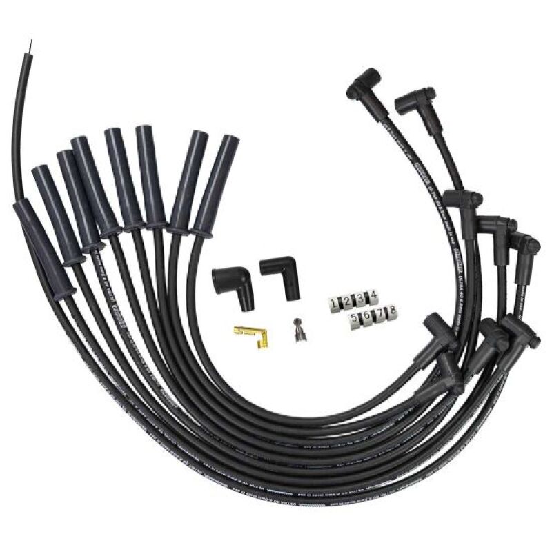 Moroso Ford 289/302/351W HEI-Style Cap Ultra 40 8.5mm Multi-Angle Boot Spark Plug Wire Set - Black Spark Plug Wire Sets Moroso
