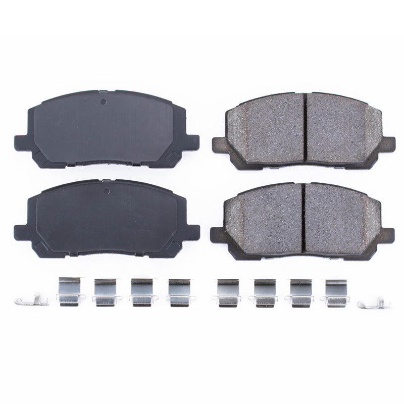 Power Stop 01-07 Toyota Highlander Front Z17 Evolution Ceramic Brake Pads w/Hardware Brake Pads - OE PowerStop