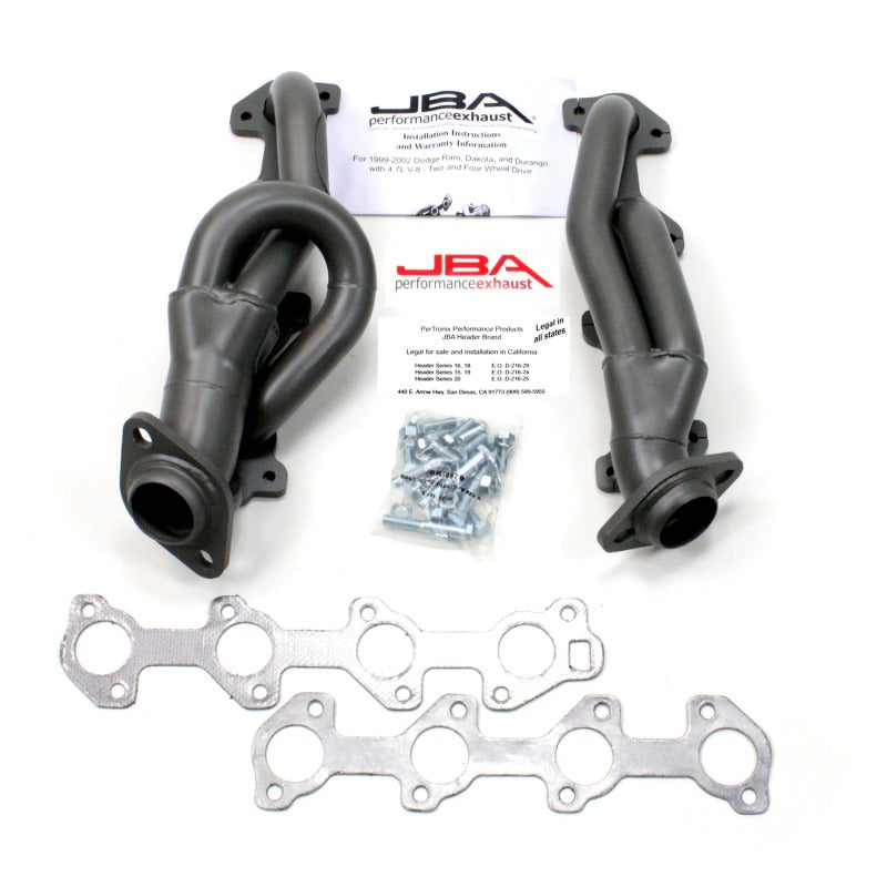 JBA 04-07 Dodge Dakota 4.7L PowerTech 1-1/2in Primary Ti Ctd Cat4Ward Header Headers & Manifolds JBA