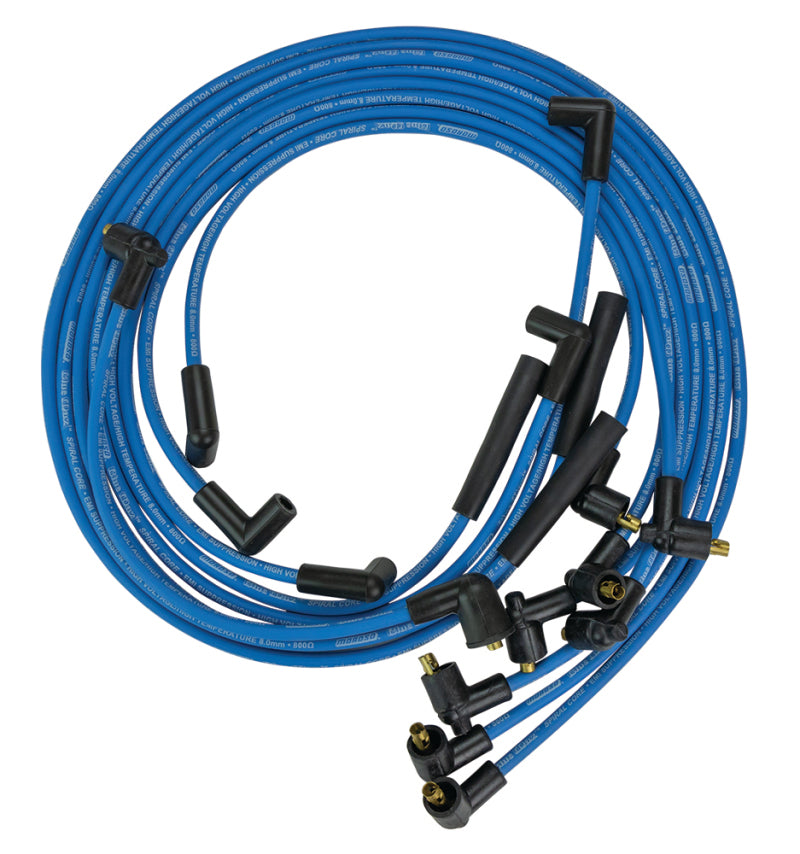Moroso Custom Ignition Wire Set - Blue Max - Spiral Core Spark Plug Wire Sets Moroso