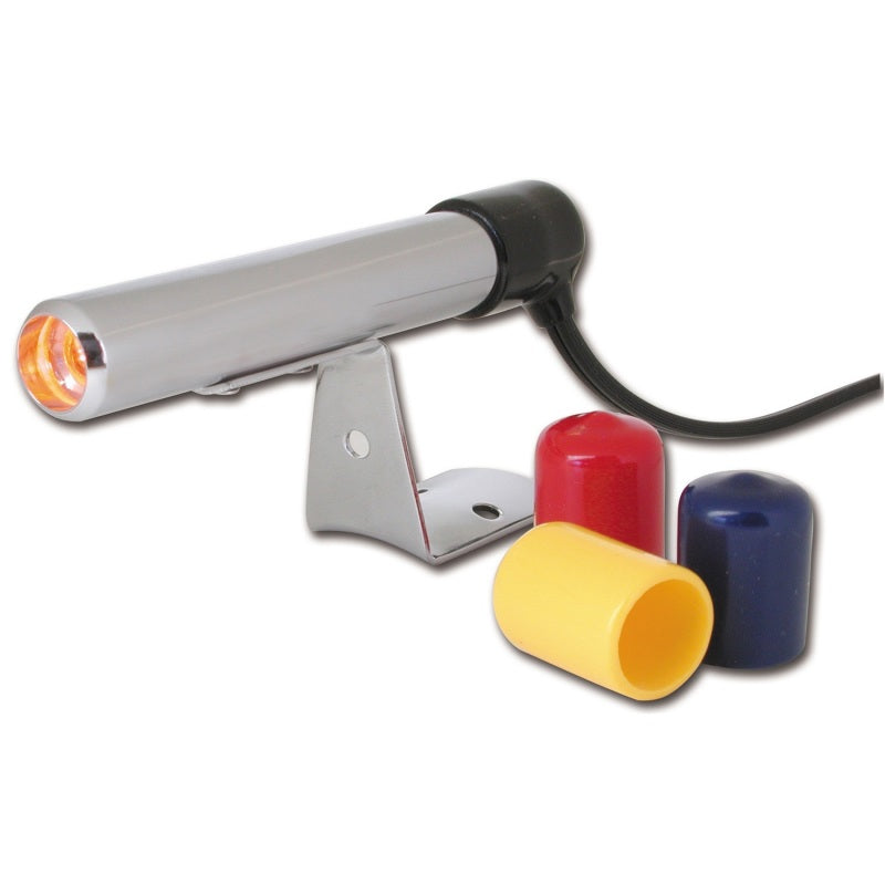 Autometer Shift Light - Amber LED - Pedestal - Chrome Quick-Lite Shift-Lite Gauges AutoMeter