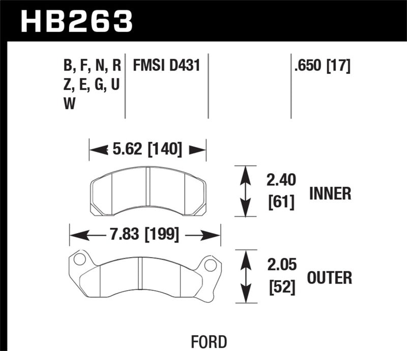 Hawk Performance Ceramic Street Brake Pads Brake Pads - Performance Hawk Performance