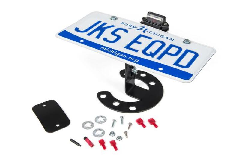 JKS Manufacturing Jeep JK/TJ/YJ Spare Tire License Plate Mount Brackets JKS Manufacturing