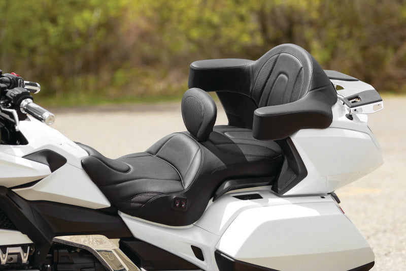 Mustang 18-19 Honda Gold Wing GL1800 Standard Touring 1PC Seat w/ Driver Backrest - Black One-Piece Motorcycle Seats Mustang Motorcycle