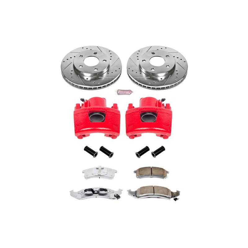 Power Stop 94-99 Buick LeSabre Front Z26 Street Warrior Brake Kit w/Calipers Brake Kits - Performance D&S PowerStop