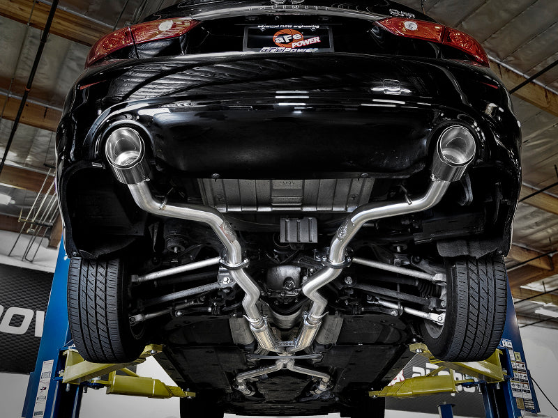 aFe Takeda 2.5in 304 SS Cat-Back Exhaust System w/ Carbon Fiber Tips 16-18 Infiniti Q50 V6-3.0L (tt) Catback aFe