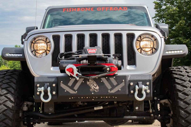 Fishbone Offroad 07-18 Jeep Wrangler JK Barracuda Modular Front Bumper - Base Bumpers - Steel Fishbone Offroad