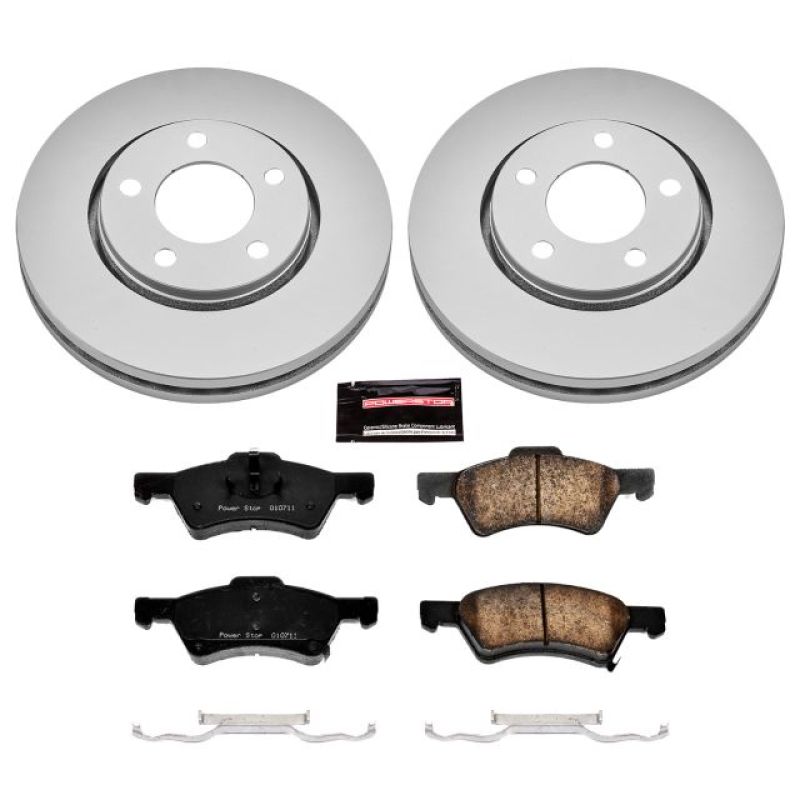 Power Stop 03-04 Dodge Caravan Front Z17 Evolution Geomet Coated Brake Kit Brake Kits - Performance Blank PowerStop