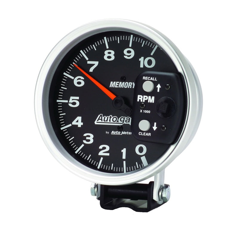Autometer 5 inch 10,000 RPM w/ Peak Memory Pedestal Tachometer Auto Gauge - Black Gauges AutoMeter