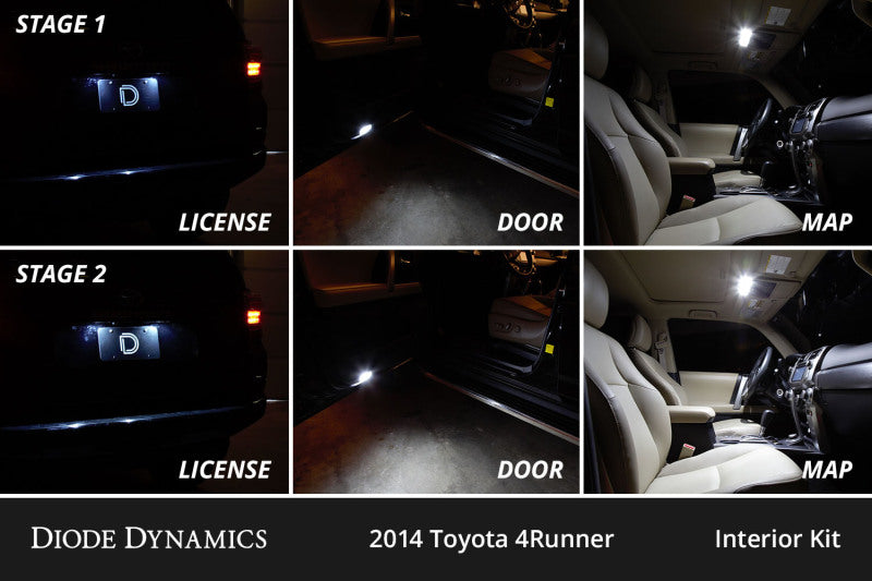 Diode Dynamics 10-24 Toyota 4Runner Interior LED Kit Cool White Stage 2 Dash & Interior Trim Diode Dynamics
