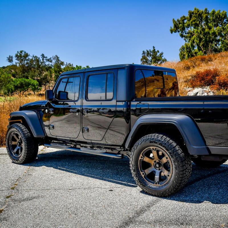 Westin 20-22 Jeep Gladiator PRO TRAXX 4 Oval Nerf Step Bars - Black Nerf Bars Westin