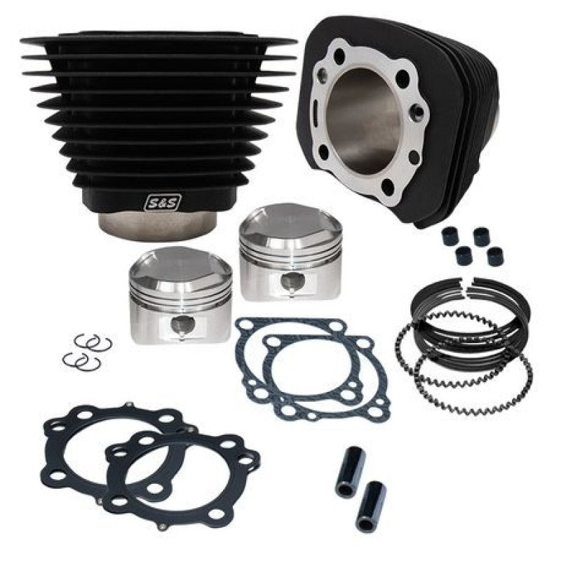 S&S Cycle 86-03 Sportster Models 1200cc Cylinder and Piston Kit - Wrinkle Black Piston Sets - Powersports S&S Cycle