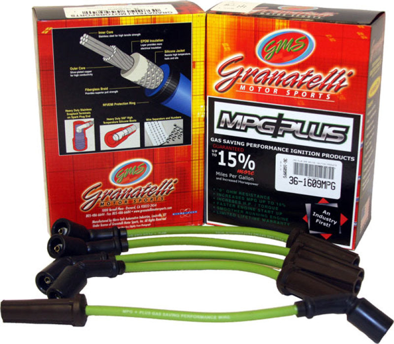 Granatelli 62-70 Chevrolet All Models 4Cyl 2.5L MPG Plus Ignition Wires Spark Plug Wire Sets Granatelli Motor Sports