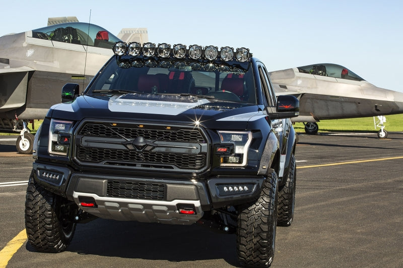 KC HiLiTES 17-18 Ford Raptor 57in. Pro6 Gravity LED 9-Light 180w Combo Beam Overhead Light Bar Sys Light Bars & Cubes KC HiLiTES