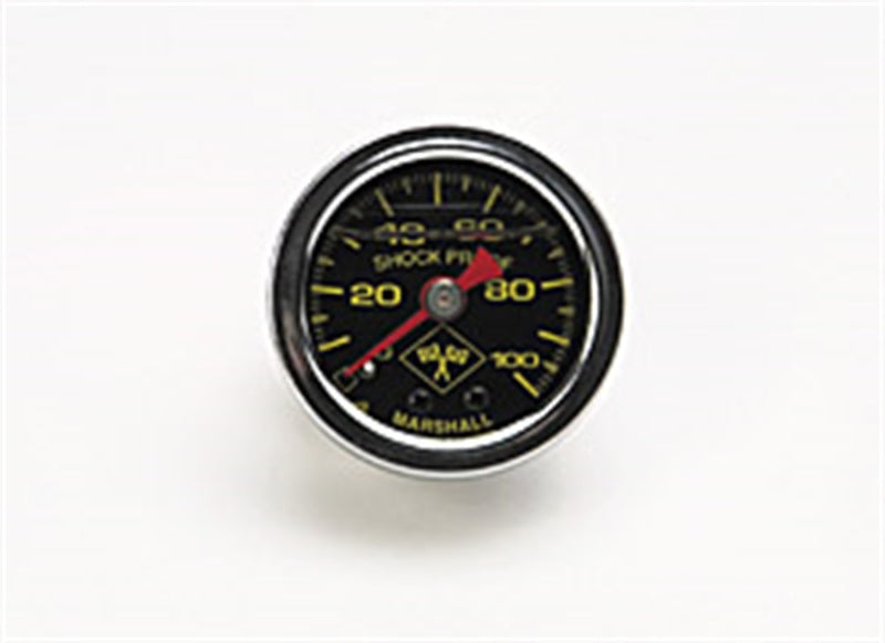 Russell Performance 100 psi fuel pressure gauge black face chrome case (Liquid-filled) Gauges Russell
