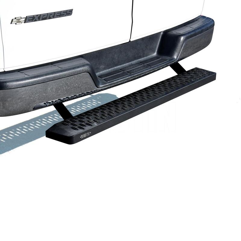 Westin Ford Transit Van 150/250/350 (Single 54in. Pass Door) Grate Steps Running Boards - Tex. Blk Running Boards Westin