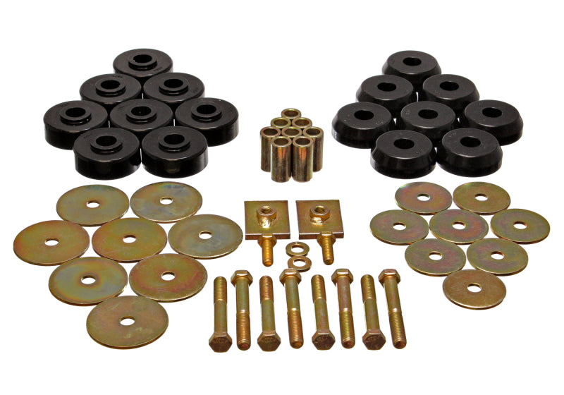 Energy Suspension Body Mount Set Exc. Cconvertible - Black Bushing Kits Energy Suspension
