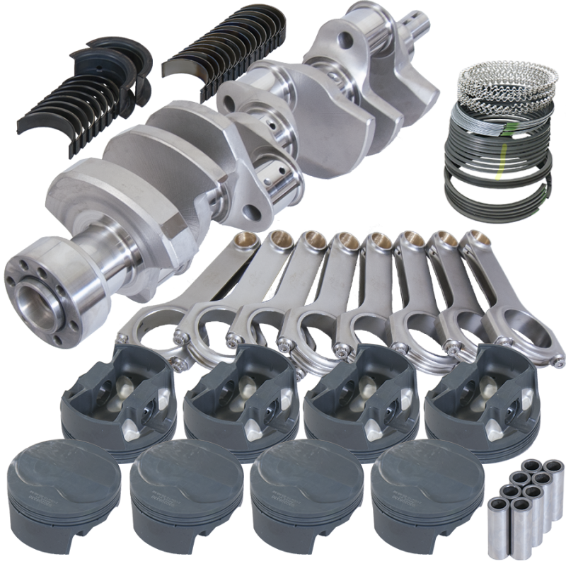 Eagle Chevy LT1 350 1Pc 3.750in Crank 6.000in H-Beam 6cc Dome 4.030in Pistons Rotating Assembly Rotating Assemblies Eagle