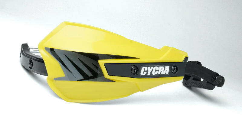 Cycra Vortex Hand Guard/w Universal U-Clamps - Yellow Hand Guards Cycra