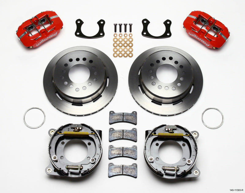 Wilwood Dynapro Low-Profile 11.00in P-Brake Kit - Red Small Ford 2.66in Offset Big Brake Kits Wilwood