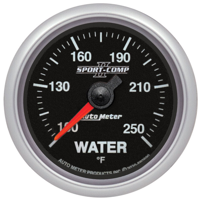 Autometer Sport-Comp II 2-1/16in 100-250F SPN 110 Water Temp Gauge Gauges AutoMeter