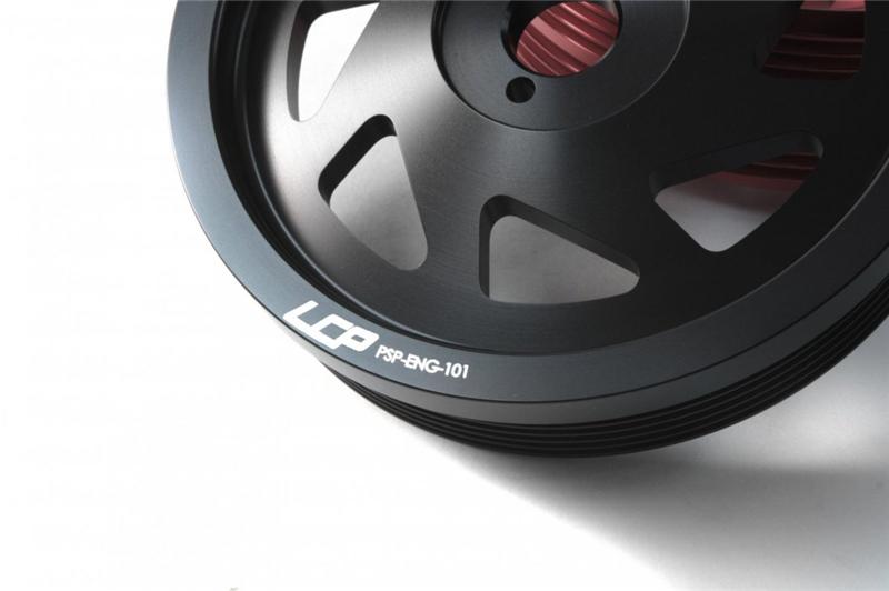 PERRIN 15-18 Subaru WRX / 13-20 BRZ / 14-18 FXT / 13-16 Crosstrek Lightened Crank Pulley - Black Pulleys - Crank, Underdrive Perrin Performance