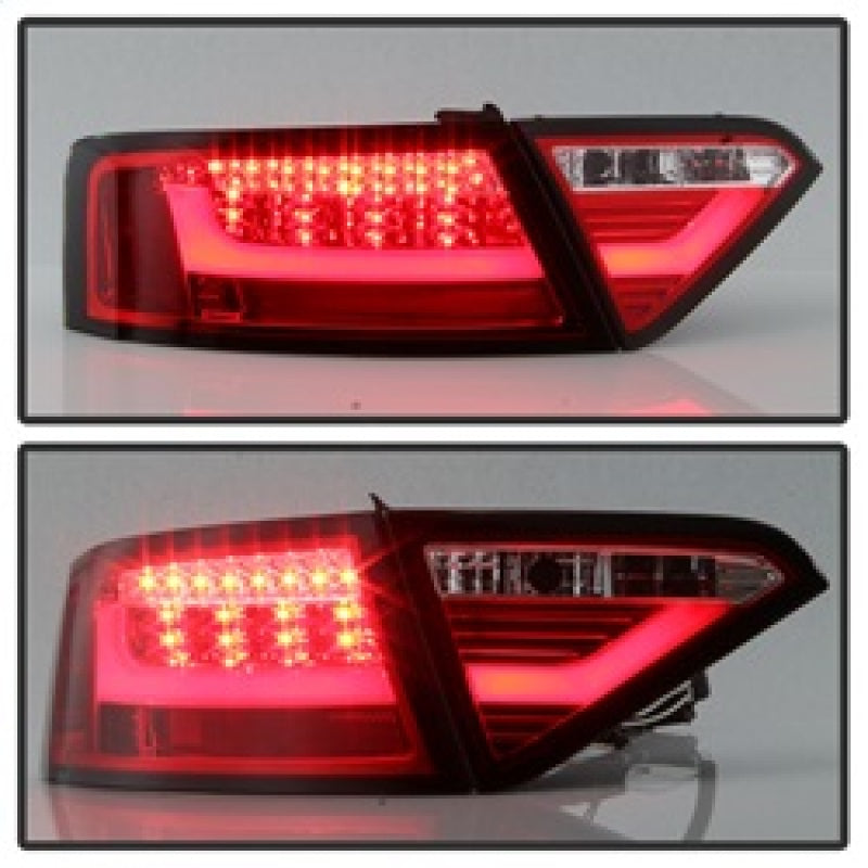 Spyder 08-12 Audi A5 LED Tail Lights - Red Clear ALT-YD-AA508V2-LED-RC Tail Lights SPYDER