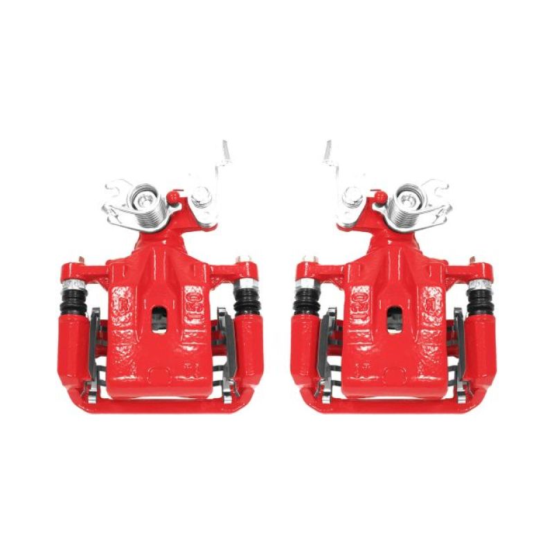 Power Stop 06-12 Ford Fusion Rear Red Calipers w/Brackets - Pair Brake Calipers - Perf PowerStop