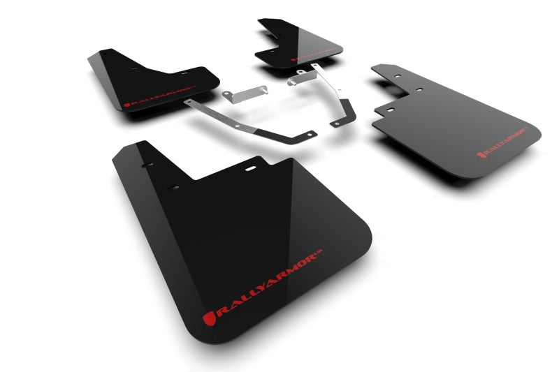 Rally Armor 24-25 Subaru Crosstrek (Wilderness Only) Black UR Mud Flap W/Red Logo - No Drilling Req Mud Flaps Rally Armor