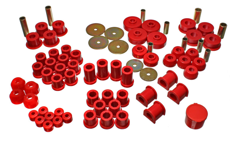 Energy Suspension 79-85 Toyota 4WD Pickup (Except T-100 & Tundra) Red Hyper-Flex Master Bushing Set Bushing Kits Energy Suspension