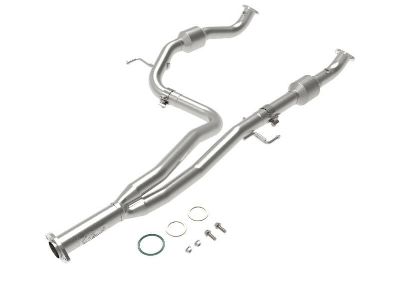 aFe Power Twisted Steel Y-Pipe w/ Cat SS 16-20 Toyota Tacoma V6 3.5L (4WD Only) Headers & Manifolds aFe