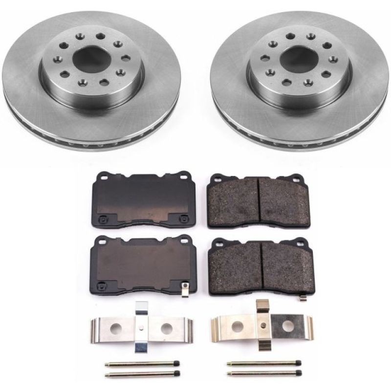 Power Stop 14-18 Cadillac CTS Front Autospecialty Brake Kit Brake Kits - OE PowerStop
