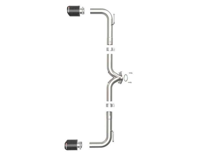 aFe Takeda 2-1/2in 304 SS Axle-Back Exhaust w/ Carbon Fiber Tips 14-18 Mazda 3 L4 2.0L/2.5L Axle Back aFe