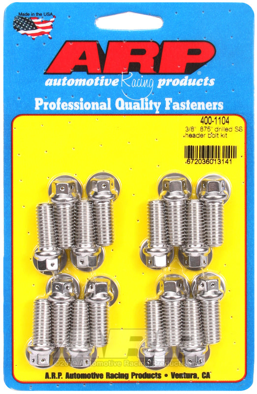 ARP 3/8 x .875 Drilled SS Header Bolt Kit Hardware Kits - Other ARP