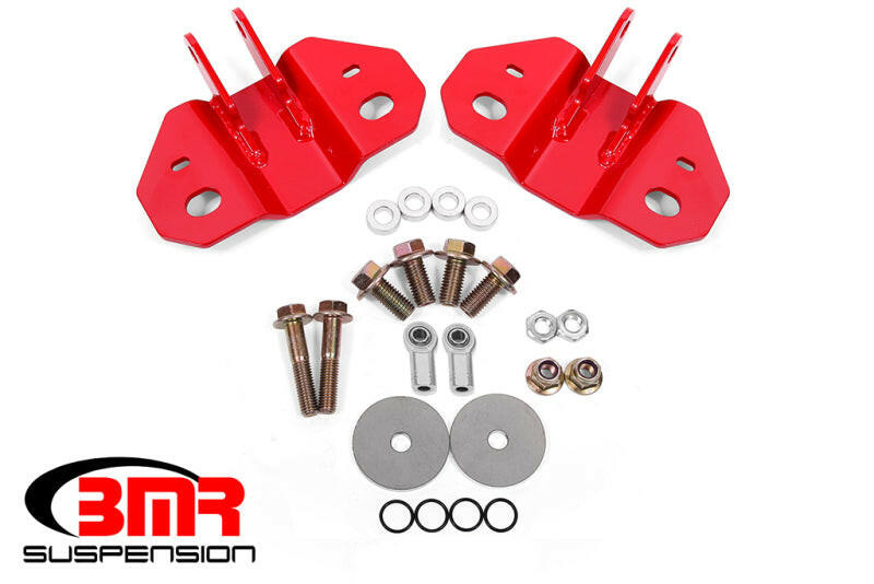 BMR Suspension 15-19 Ford Mustang Rear Upper Shock Mount- Red Shock Mounts & Camber Plates BMR Suspension