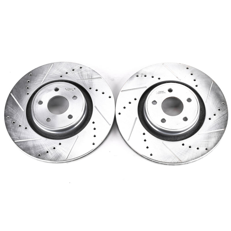 Power Stop 13-18 Ford Focus Front Evolution Drilled & Slotted Rotors - Pair Brake Rotors - Slot & Drilled PowerStop