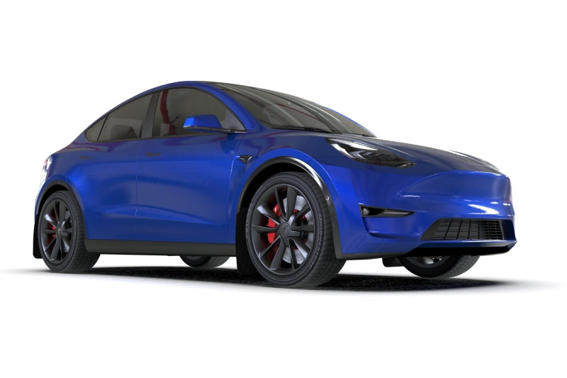 Rally Armor 20-26 Tesla Model Y, Juniper Y White UR Mud Flap w/Black Logo Mud Flaps Rally Armor