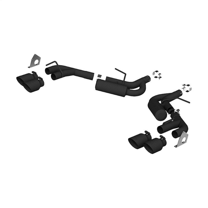 MBRP 16-19 Chevrolet Camaro V6 2.5in BLK NPP Dual Axle Back Exhaust w/ 4in Quad Dual Wall Tips Axle Back MBRP