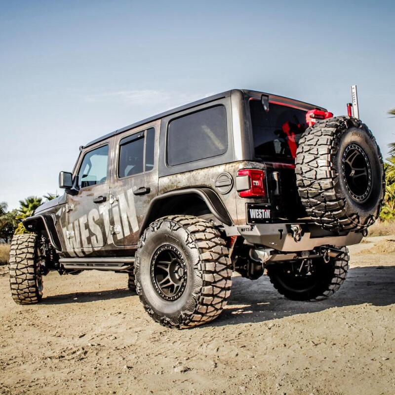 Westin 18-19 Jeep Wrangler JL Rear Bumper - Textured Black Bumpers - Steel Westin