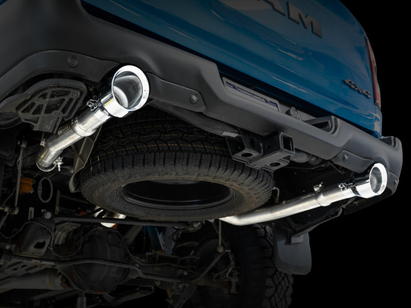 AWE Tuning 19-21 RAM 1500 5.7L (w/Cutouts) 0FG Dual Rear Exit Cat-Back Exhaust - Chrome Silver Tips Catback AWE Tuning
