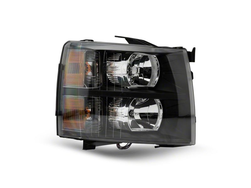 Raxiom 07-13 Chevrolet Silverado 1500 Euro Headlights- Black Housing (Clear Lens) Headlights Raxiom