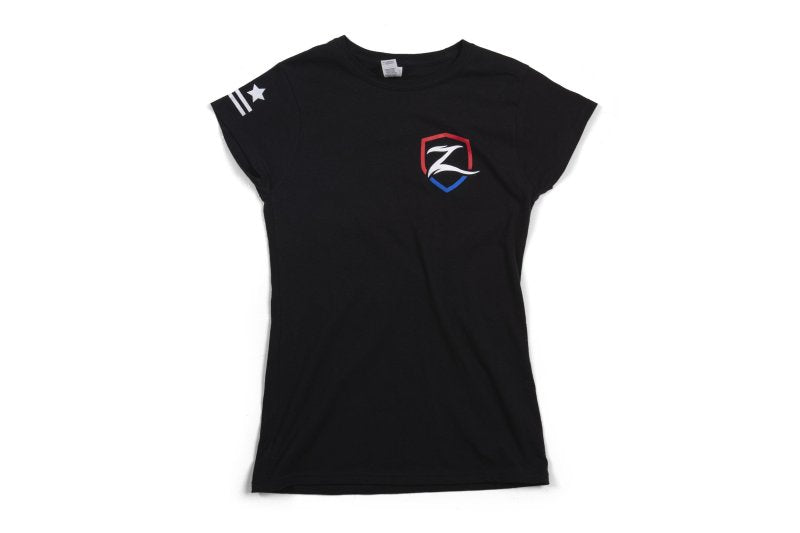Zone Offroad Black Premium Cotton T-Shirt w/ Patriotic Zone Logos - Womens - S Shirts Zone Offroad