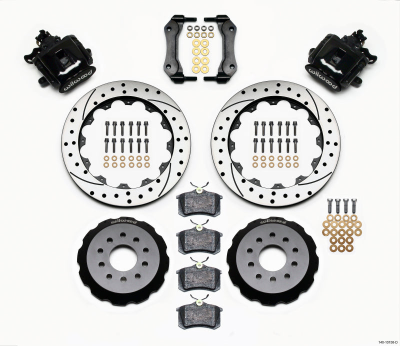 Wilwood Combination Parking Brake Rear Kit 12.88in Drilled Mustang 94-04 Brake Calipers - Perf Wilwood