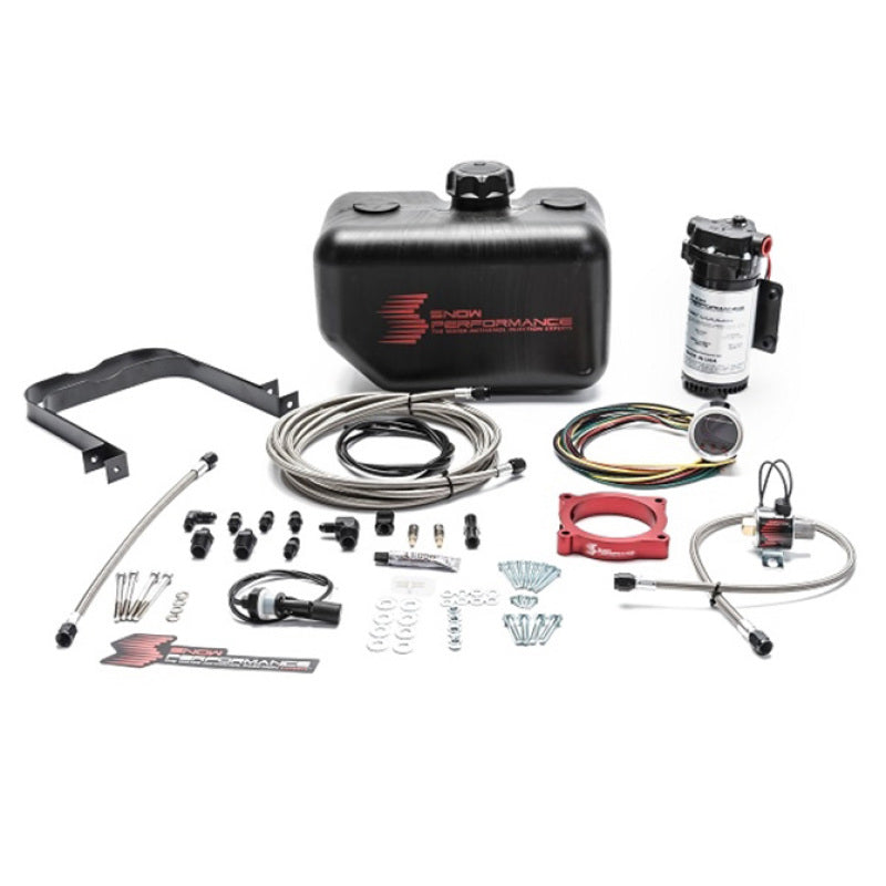 Snow Performance 11-17 Mustang Stg 2 Boost Cooler F/I Water Injection Kit (SS Braid Line & 4AN) Water Meth Kits Snow Performance