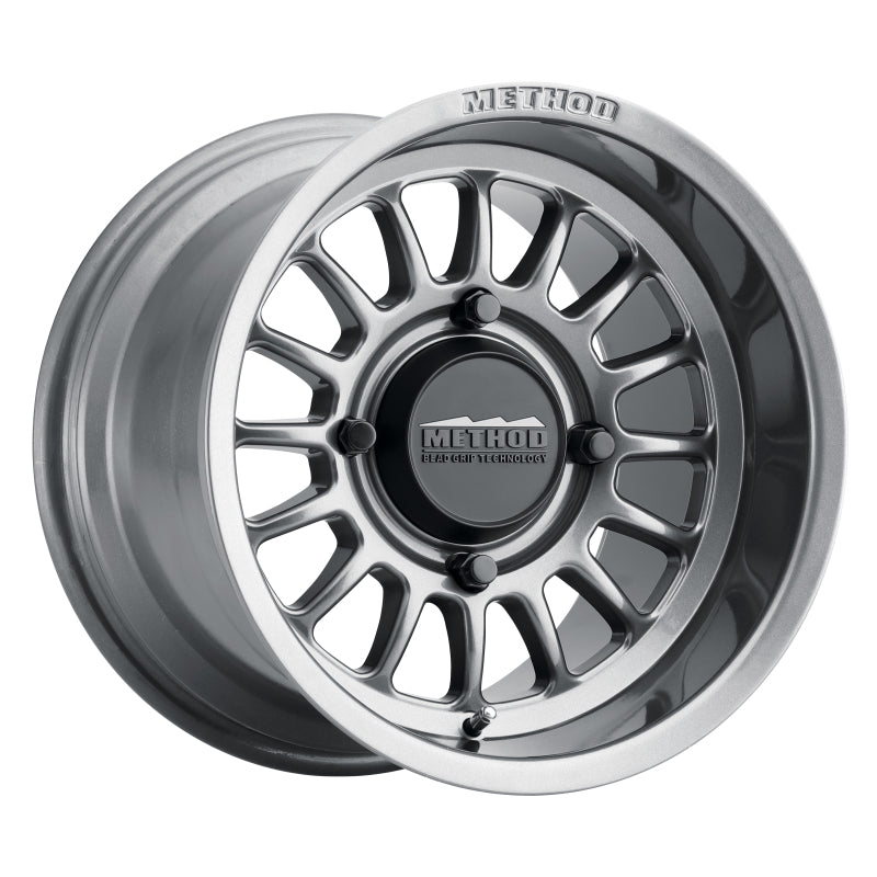 Method MR411 Bead Grip 14x7 / 4+3/13mm Offset / 4x156 / 132mm CB Gloss Titanium Wheel Wheels - Cast Method Wheels