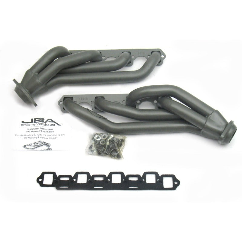 JBA 65-73 Ford Mustang 260-302 SBF 1-5/8in Primary Ti Ctd Mid Length Header Headers & Manifolds JBA