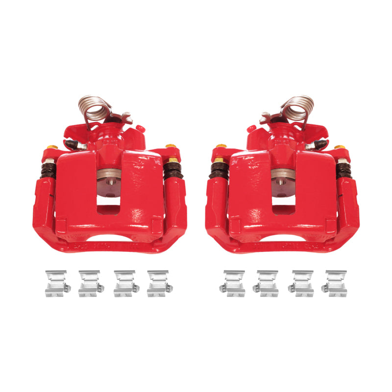 Power Stop 13-17 Ford Explorer Rear Red Calipers w/Brackets - Pair Brake Calipers - Perf PowerStop