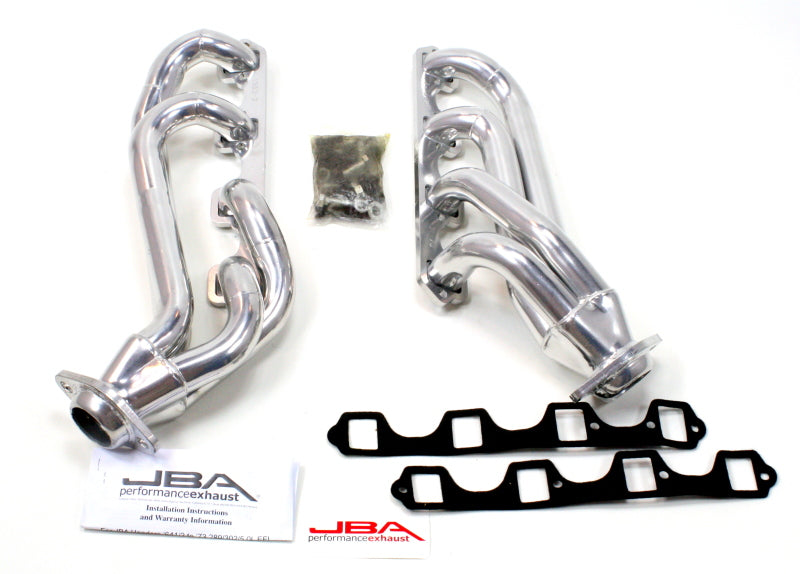 JBA 65-73 Ford Mustang 260-302 SBF w/GT40-P Heads 1-5/8in Primary Silver Ctd Mid Length Header Headers & Manifolds JBA